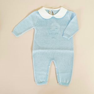 Tutina In Filo Con Roselline Vapore - Baby Lord