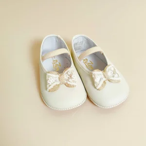 Ballerina Culla In Pelle Con Fiocchetti - Rizitos By Panyno