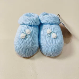 Babbucce in Filo con Roselline Vapore - Baby Lord